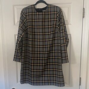 H&M Black and Cream Textured dress